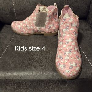 Pink Unicorn Kids Boots